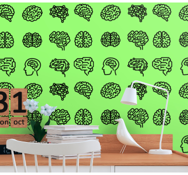 Mural de parede arte design de padrões cerebrais - TenStickers