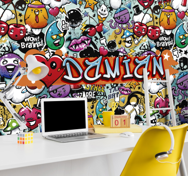 Mural de parede decorativo arte urbana Emoticons  - TenStickers
