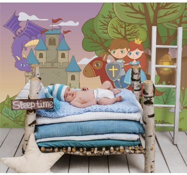 Mural de parede infantil conto de são jorge - TenStickers