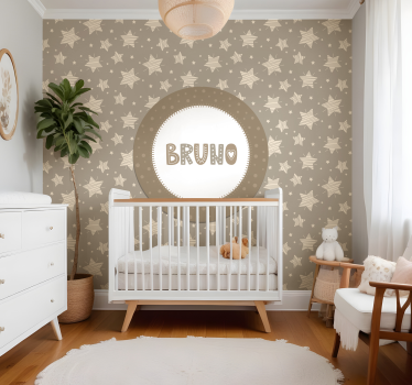 Mural de parede bebés estrelas listradas - TenStickers