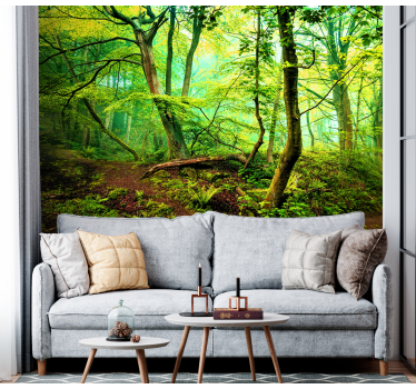 Mural de parede bosques verde vibrante - TenStickers