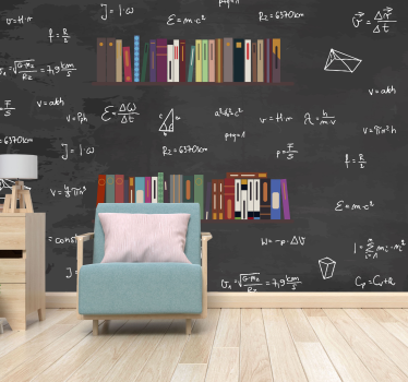 Mural de parede com frases coleção de livros de matemática - TenStickers