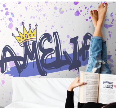Mural de parede com frases para formação de nomes - TenStickers