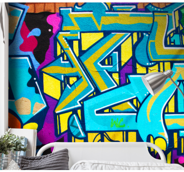 Mural de parede de arte urbana expressão urbana vibrante - TenStickers