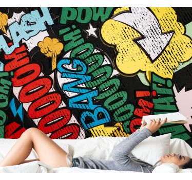 Mural de parede de arte urbana sons de quadrinhos - TenStickers