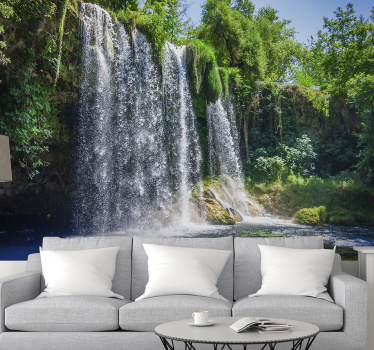 Mural de parede decorativo de paisagens Cascata no verão - TenStickers