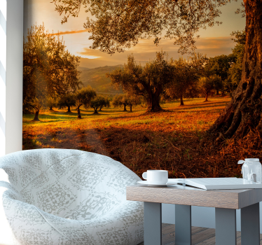 Mural de parede decorativo de oliveiras  - TenStickers