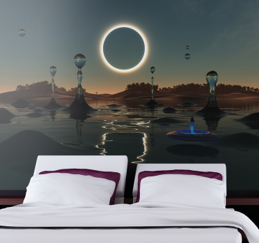 Mural de parede espaço cena de água celestial - TenStickers