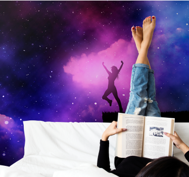 Mural de parede espaço dançando no cosmos - TenStickers