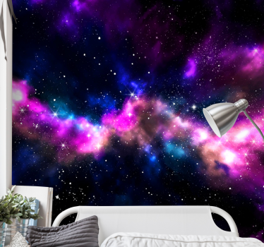 Mural de parede espaço paisagem de nebulosa cósmica - TenStickers