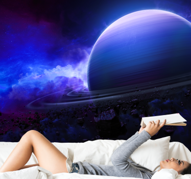 Mural de parede espaço vista planetária estrelada - TenStickers