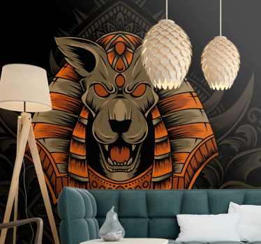 Mural de parede leões guerreiro egípcio feroz - TenStickers
