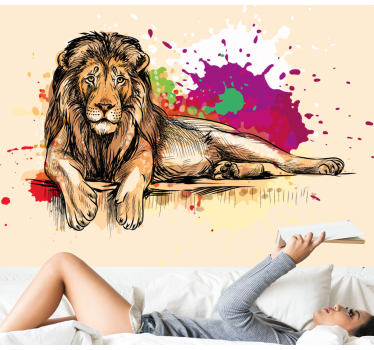 Mural de parede leões imagem de leão majestoso - TenStickers