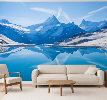 Mural de parede montanha reflexões sobre o bachalpsee - TenStickers