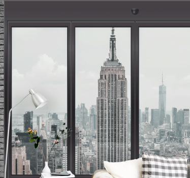 Mural de parede nova york skyline urbano empire state - TenStickers