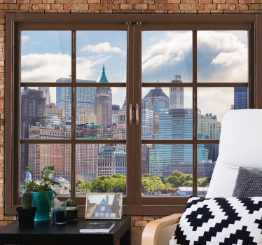 Mural de parede nova york vistas do skyline manhattan - TenStickers
