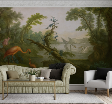 Mural de parede para a sala design de paraíso tropical - TenStickers