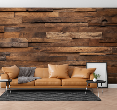 Mural de parede para a sala madeira - TenStickers