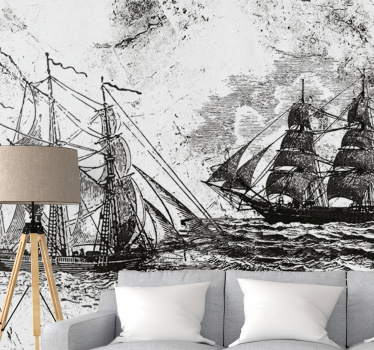 Mural de parede veículos barcos à vela históricos - TenStickers