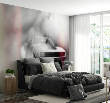 Mural de parede veículos drift de carros clássicos - TenStickers