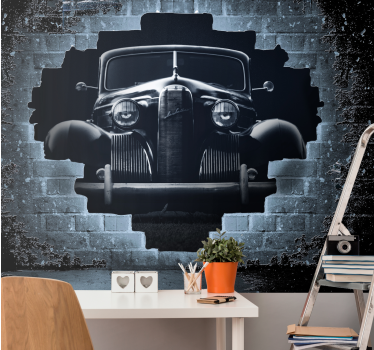 Mural de parede veículos frente de automóveis vintage - TenStickers