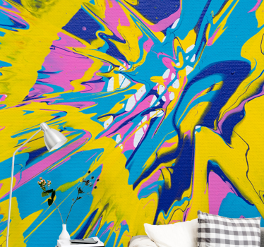 Pop art pintura abstrata pintando murais - TenStickers