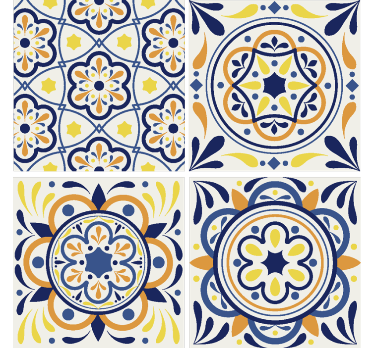 Base para copos de azulejos à portuguesa  - TenStickers