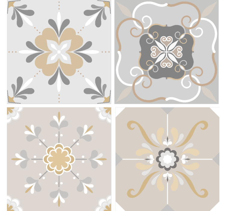 Base para copos de azulejos inspiração - TenStickers