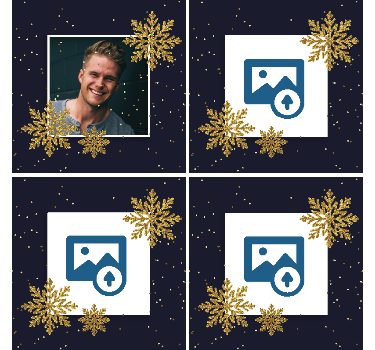 Bases para copos Moldura de natal com foto - TenStickers