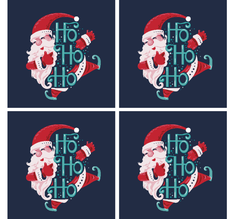 Bases para copos de natal Papai noel - TenStickers