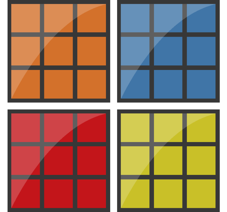 Bases para copos alternativas Jogo de cubo - TenStickers