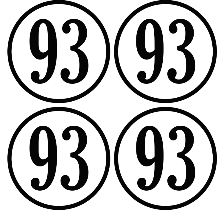 Bases para copos Rodada número personalizado - TenStickers