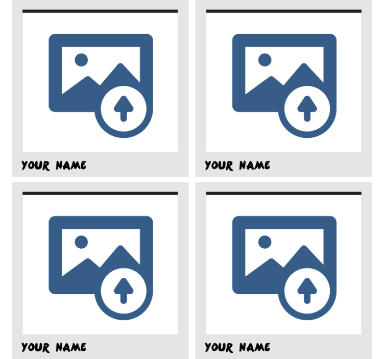 Bases para copos Moldura polaroid - TenStickers