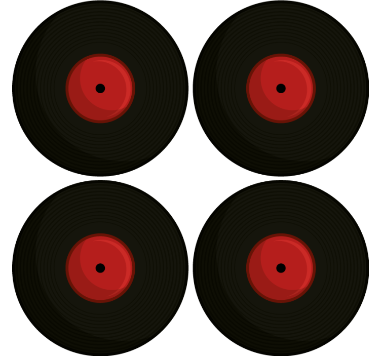 Bases para copos vintage Cds - TenStickers