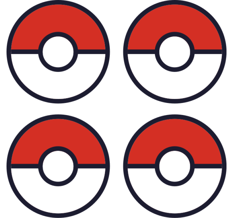 Bases para copos alternativas Bola de pokémon - TenStickers