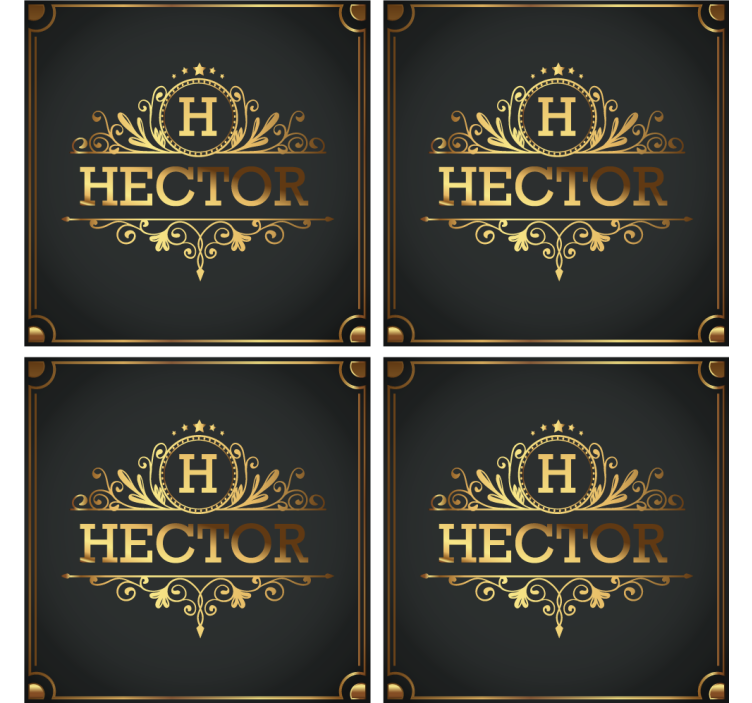 Bases para copos personalizáveis Elegância - TenStickers