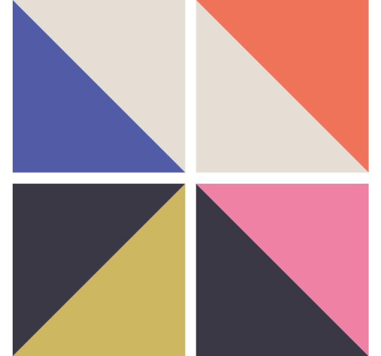 Bases para copos ângulos geométricos multicoloridos - TenStickers