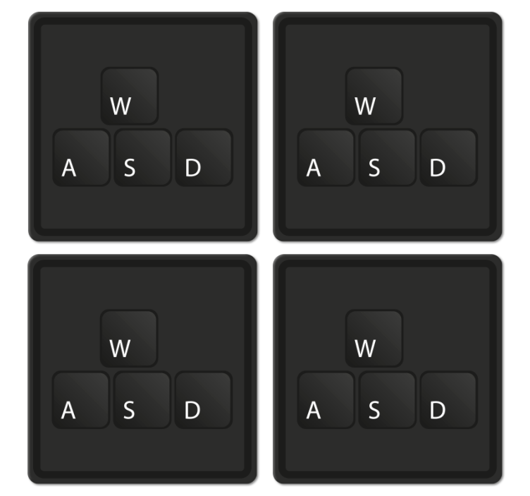 Bases para copos alternativas Botões do teclado monocromáticos - TenStickers