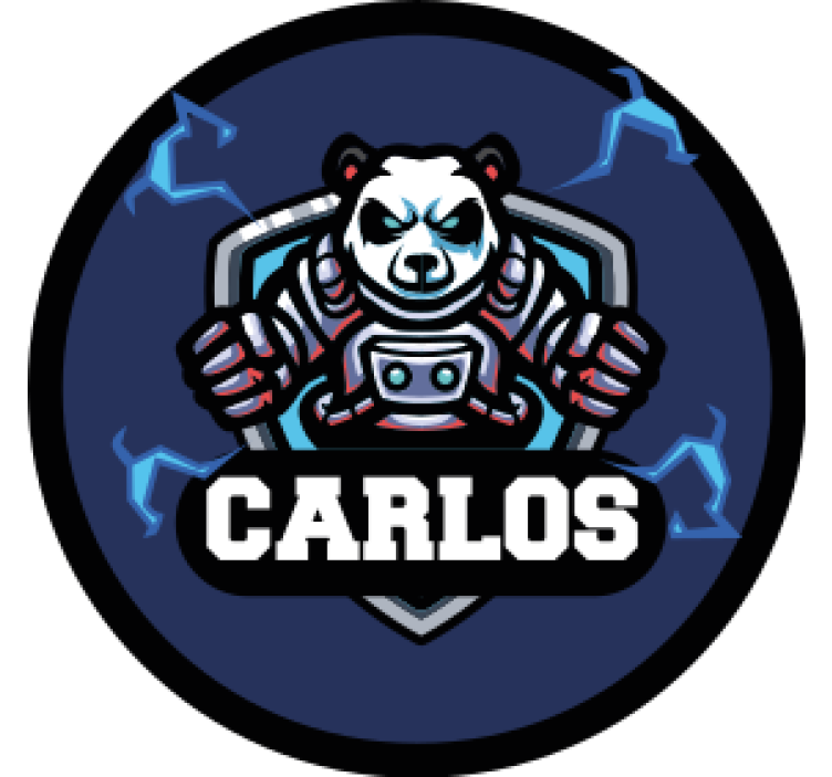 Bases para copos personalizáveis Panda com nome - TenStickers