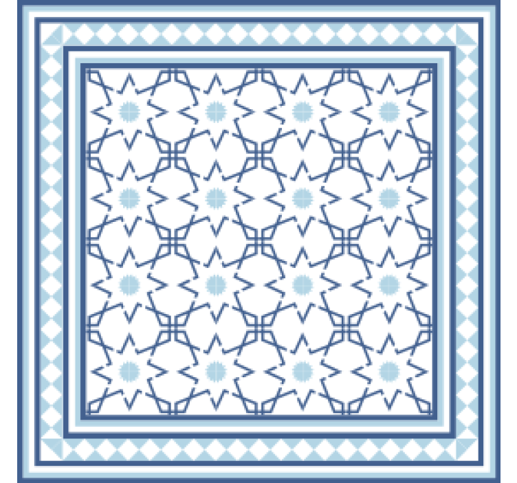 Bases para copos de azulejos Padrão de estrelas azuis - TenStickers