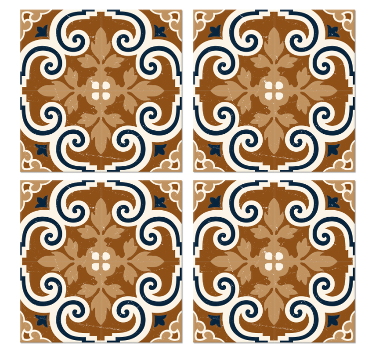 Bases para copos de azulejos Telhas de estilo de cimento - TenStickers