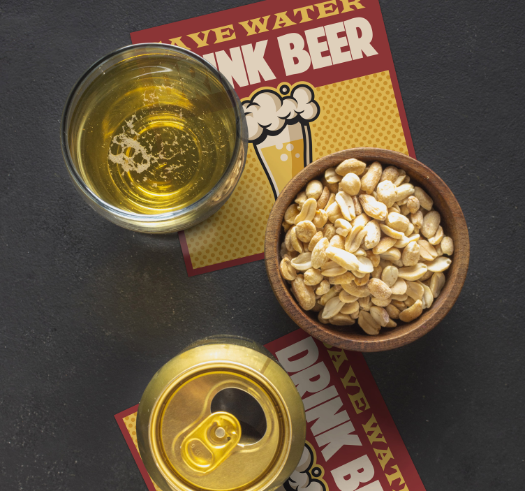Base para copos com frases Cerveja - TenStickers