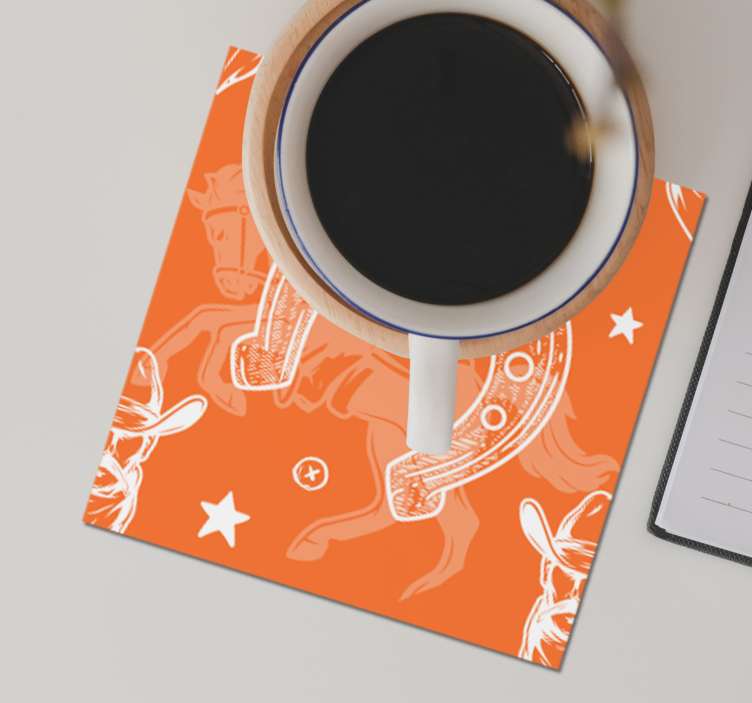 padrão em ferradura base para copos de arenito - TenStickers