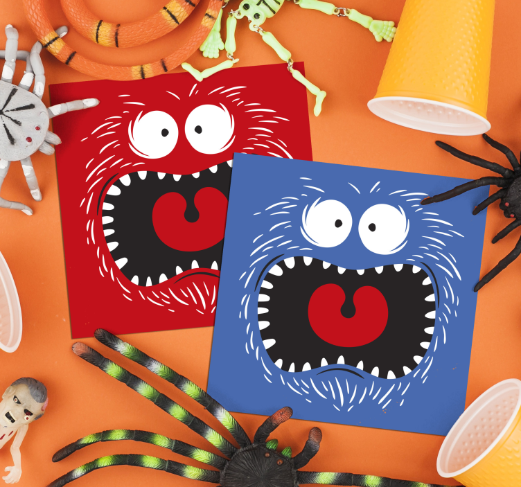 base para copos moderno e colorido de halloween - TenStickers