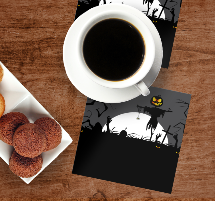 Base paracopos halloween espantalho com abóbora - TenStickers