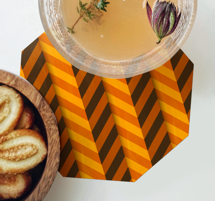 Base paracopos halloween padrão chevron laranja - TenStickers