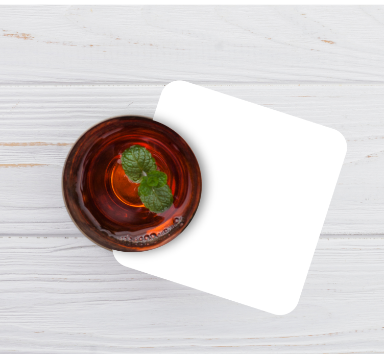 Bases para copos branco monocromático - TenStickers