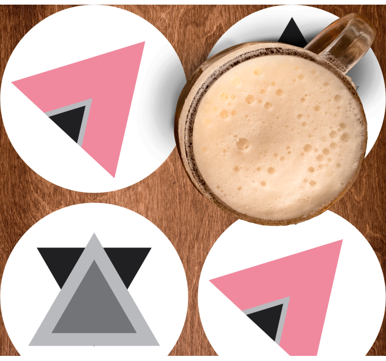 Bases para copos camadas de formas geométricas - TenStickers