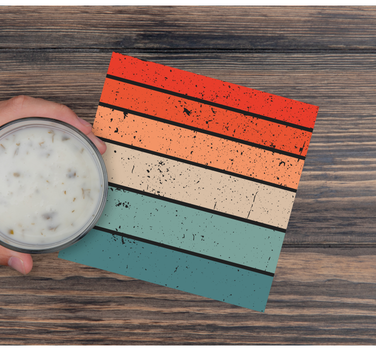 Bases para copos camadas listradas texturizadas - TenStickers