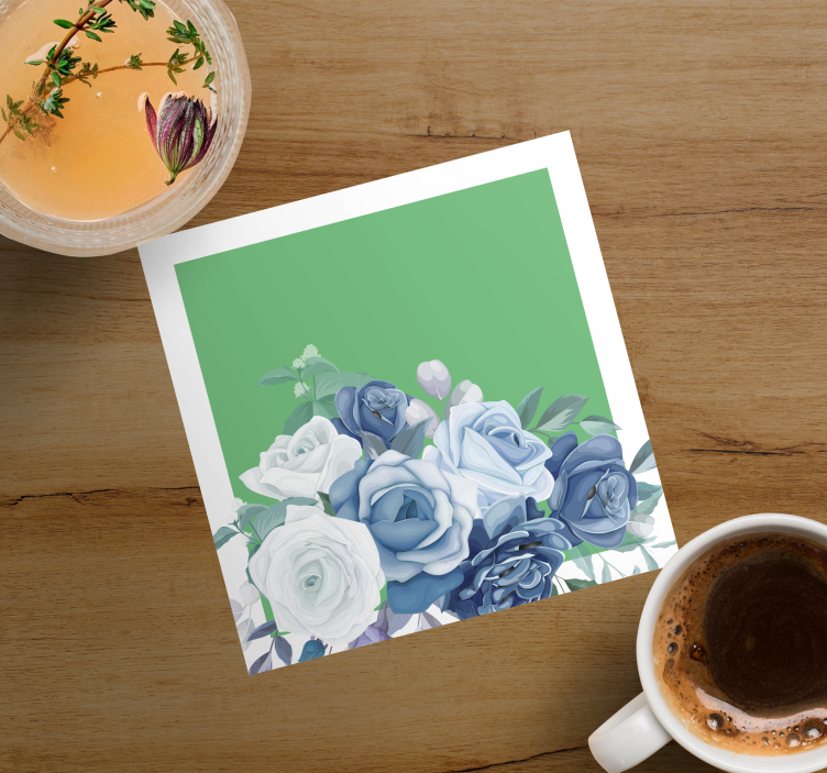 Bases para copos casamentos arranjo floral elegante - TenStickers